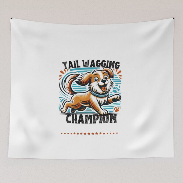 Item preview, Tail Wagging Delight - Energetic Dog designed and sold by creativechaster.