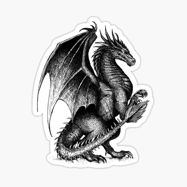 Majestic heraldic Dragon Sticker