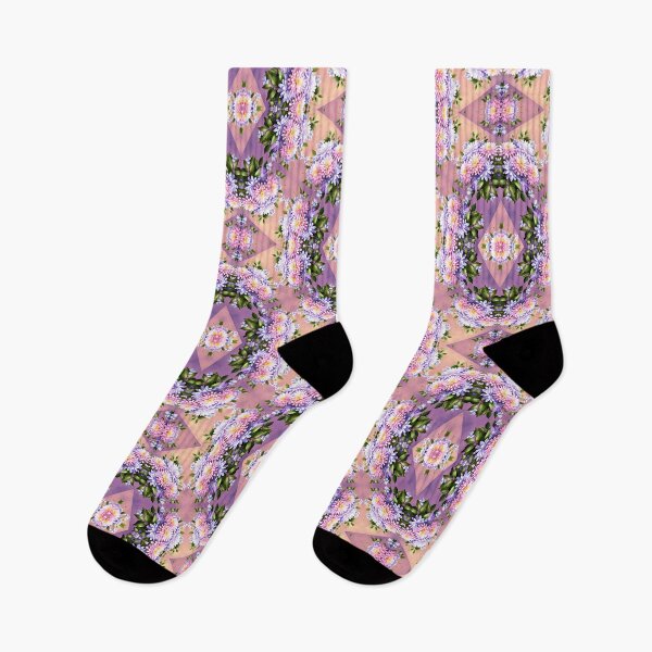 Item preview, Painting of Pink and Lilac Aster Flowers Seamless Pattern designed and sold by Petalandfur.