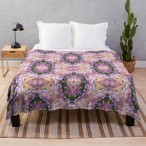 Item preview, Painting of Pink and Lilac Aster Flowers Seamless Pattern designed and sold by Petalandfur.