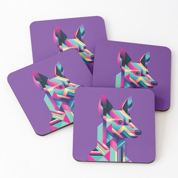 Item preview, Colorful Geometric Dog Head, Vibrant Abstract Art Design designed and sold by KaleidoNest.