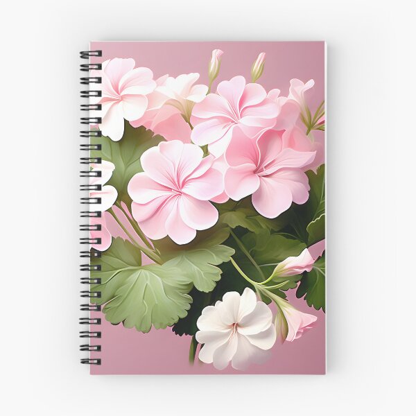 Item preview, Painting of Pink and White Geranium Flowers designed and sold by Petalandfur.
