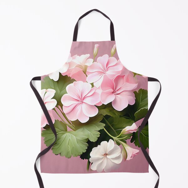 Item preview, Painting of Pink and White Geranium Flowers designed and sold by Petalandfur.