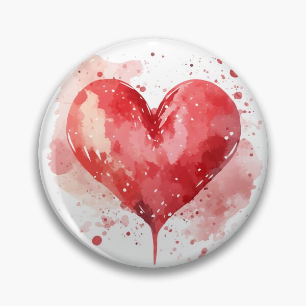 Item preview, Heart in Red Watercolor designed and sold by Cute-and-Co.