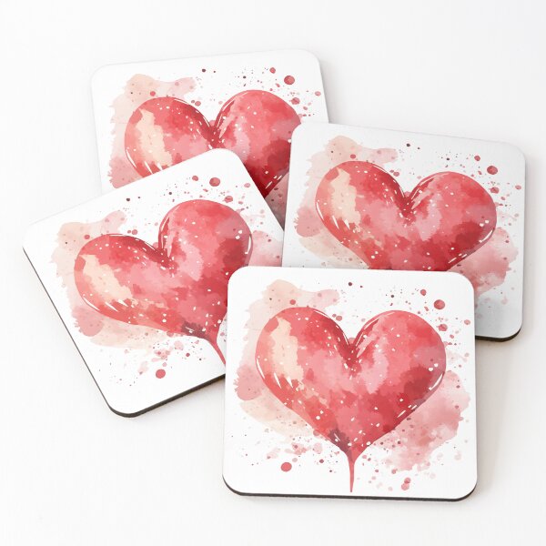Item preview, Heart in Red Watercolor designed and sold by Cute-and-Co.