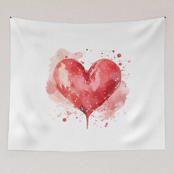 Item preview, Heart in Red Watercolor designed and sold by Cute-and-Co.