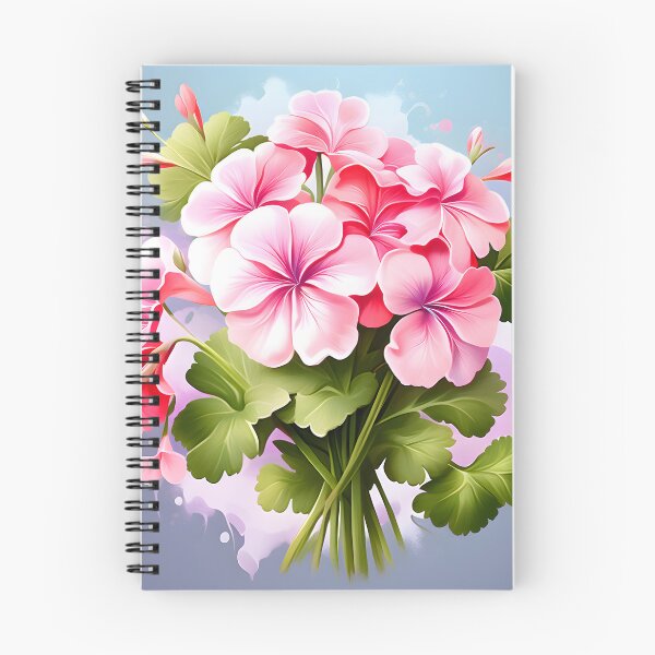 Item preview, Painting of Pink Geranium Flowers designed and sold by Petalandfur.