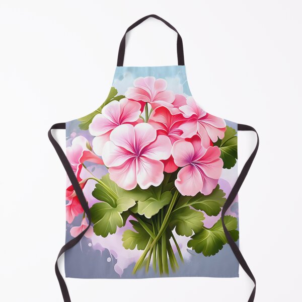 Item preview, Painting of Pink Geranium Flowers designed and sold by Petalandfur.