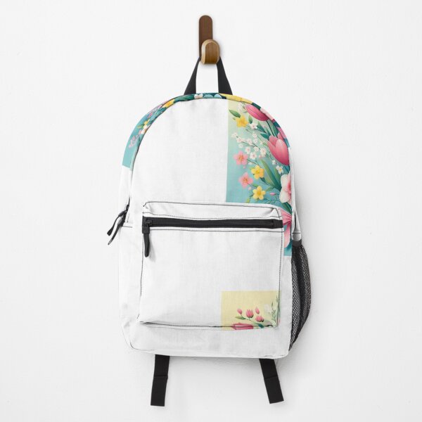 Item preview, Retro Spring Flowers On Blue-Yellow Background designed and sold by mymagicstoreus.