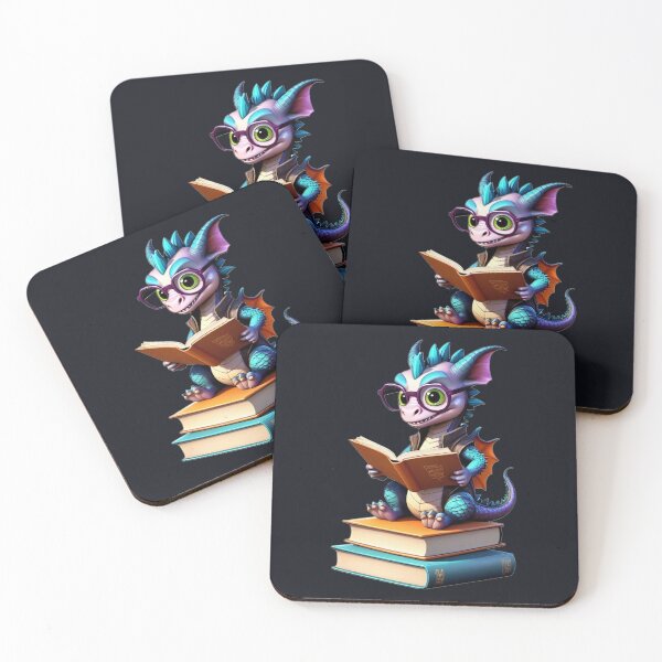 Item preview, Cartoon Dragon on a Pile of Books designed and sold by TechnoWhimsy.