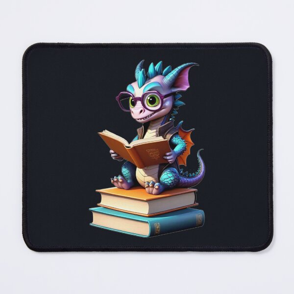 Item preview, Cartoon Dragon on a Pile of Books designed and sold by TechnoWhimsy.