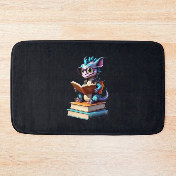 Item preview, Cartoon Dragon on a Pile of Books designed and sold by TechnoWhimsy.