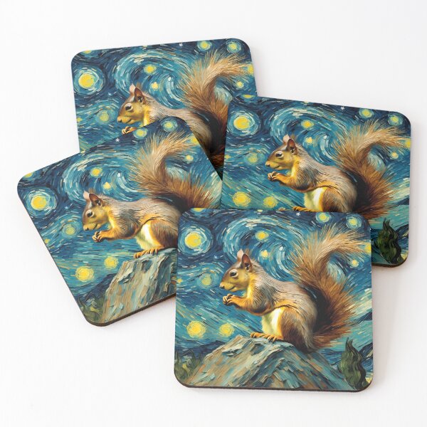 Item preview, Squirrel Van Gogh designed and sold by Angelandspot.