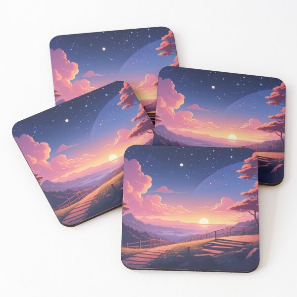 Item preview, Anime style sunset view designed and sold by Kurosagari.