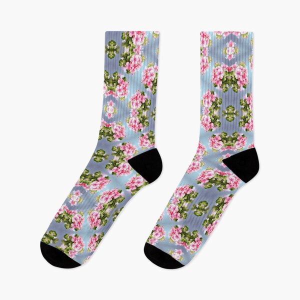 Item preview, Painting of Pink Geranium Flowers Seamless Pattern designed and sold by Petalandfur.