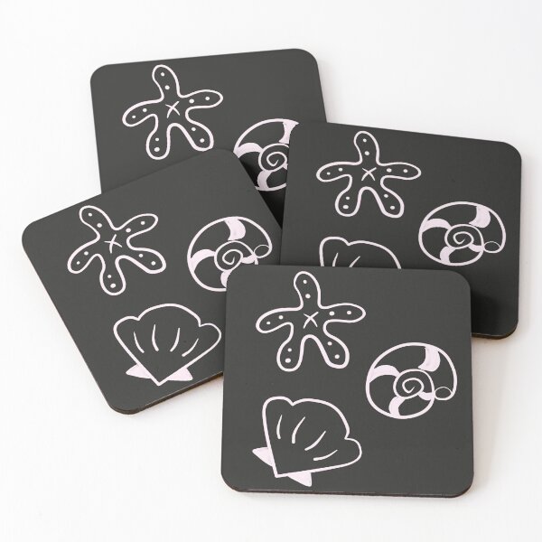 Item preview, Black and White Sea shells designed and sold by Ruth's Unique Designs .