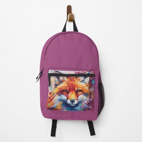 Item preview, colorful fox red fox wildlife painting designed and sold by WallyPink.