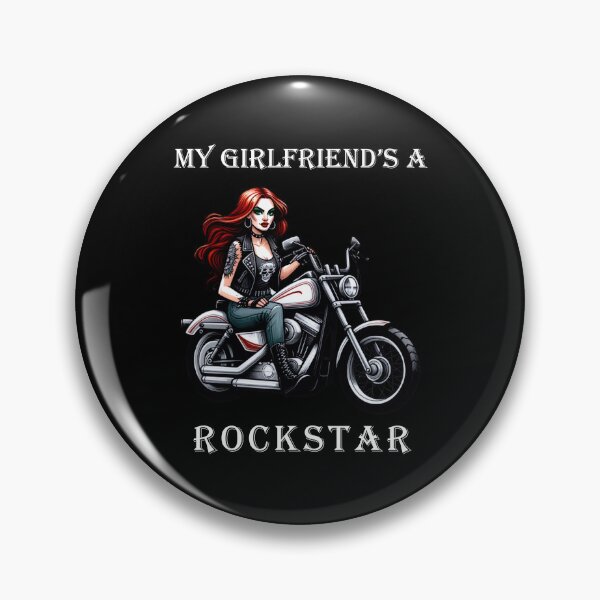 Item preview, Rockstar Girlfriend Hog Rider Motorcycle Biker Cute Gift designed and sold by Saltycrowshop.