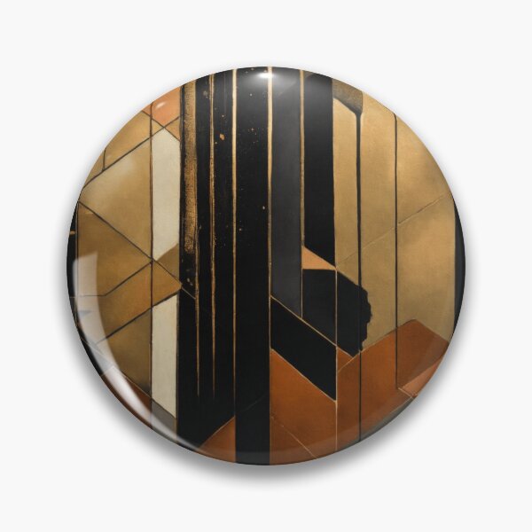 Item preview, Opulent Geometry: Black, Gold, and Copper Luxurious Painting designed and sold by asbno19.