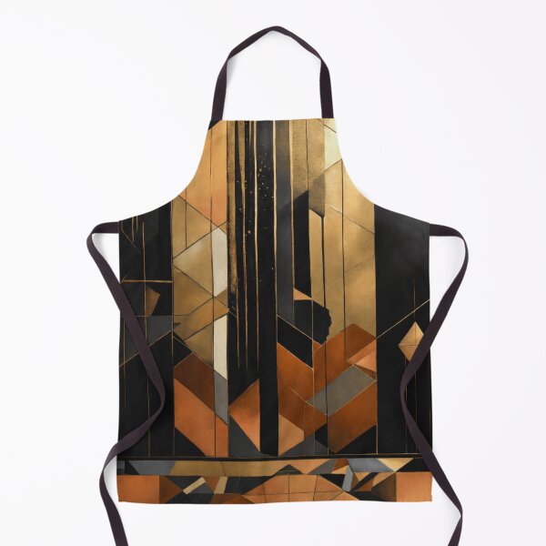 Item preview, Opulent Geometry: Black, Gold, and Copper Luxurious Painting designed and sold by asbno19.