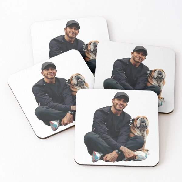 Item preview, Lewis Hamilton F1 Driver with his Dog Roscoe Hamilton George F1 designed and sold by FormulaGTee1.