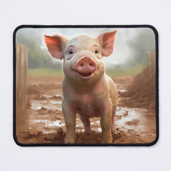Item preview, happy and cute pig piglet animal child farm life go vegan designed and sold by WallyPink.