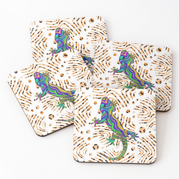 Item preview, Abstract image of a lizard on a white background designed and sold by SweetRossel.
