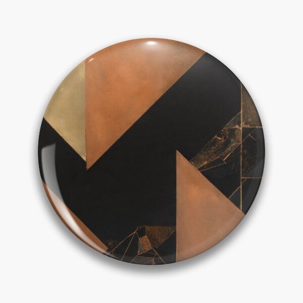 Item preview, Opulent Geometry: Black, Gold, and Copper Luxurious Painting designed and sold by asbno19.