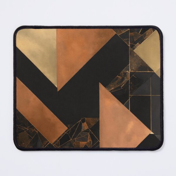 Item preview, Opulent Geometry: Black, Gold, and Copper Luxurious Painting designed and sold by asbno19.