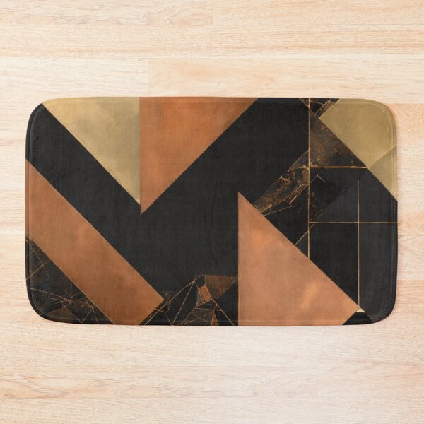 Item preview, Opulent Geometry: Black, Gold, and Copper Luxurious Painting designed and sold by asbno19.
