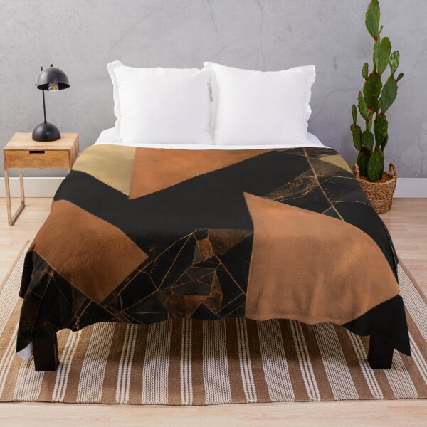 Artikelvorschau, Opulente Geometrie: Luxuriöse Malerei in Schwarz, Gold und Kupfer entworfen und verkauft von asbno19.