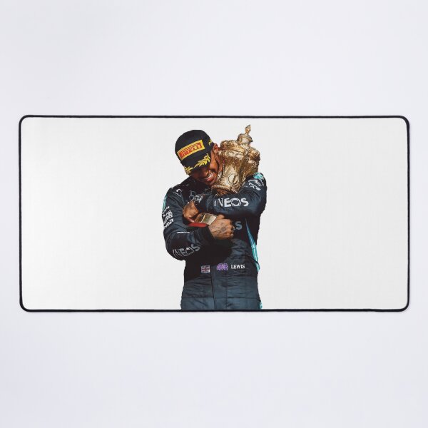 Item preview, Lewis Hamilton F1 Driver with his British GP Trophy George F1 designed and sold by FormulaGTee1.