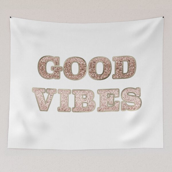 Item preview, Good vibes - rose gold glitter designed and sold by RoseAesthetic.