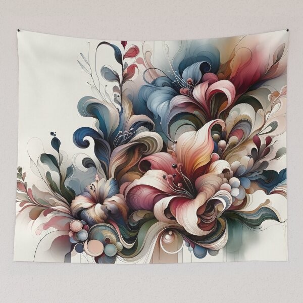 Item preview, "Dreamy Garden: Abstract Floral Pattern" designed and sold by APARTAI EU.