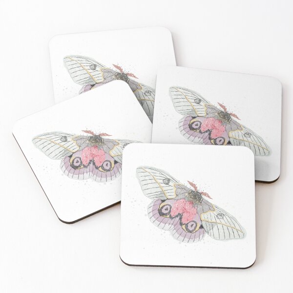 Item preview, Watercolor Silkmoth Automeris Frankae designed and sold by Jennifer Margrave-Garcia.