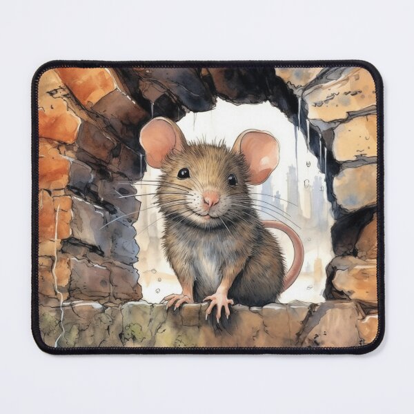 Item preview, little cute rat pet rat drawing illustration designed and sold by WallyPink.