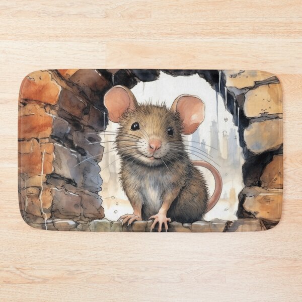 Item preview, little cute rat pet rat drawing illustration designed and sold by WallyPink.