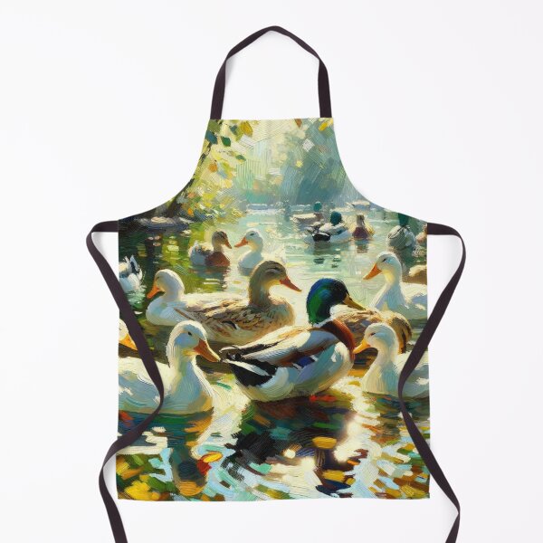 Item preview, Dappled Light Serenade - Impressionist Ducks on a Pond Art Print designed and sold by BeaconMarketing.
