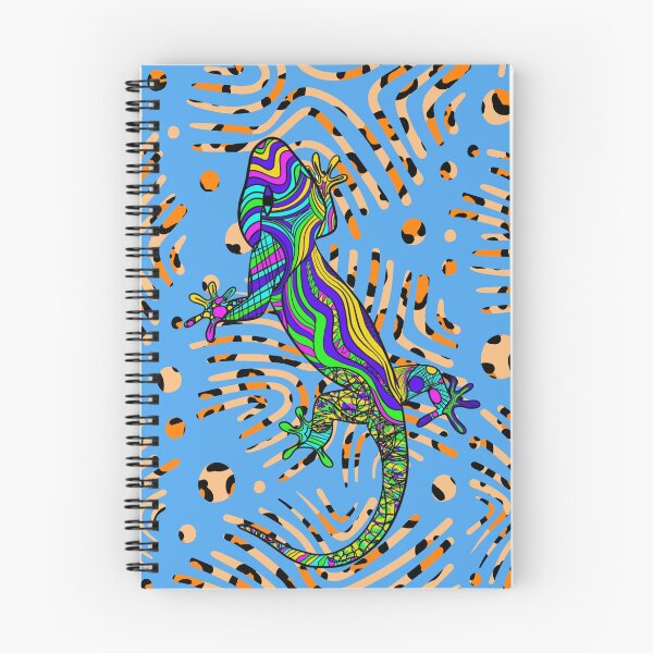 Item preview, Abstract image of a lizard on a blue background designed and sold by SweetRossel.