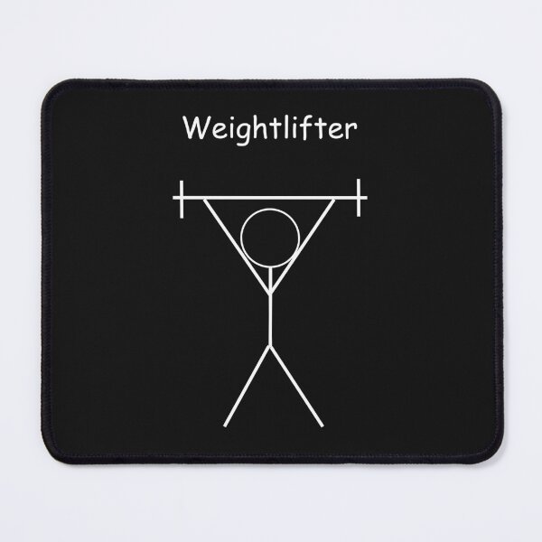 Item preview, Weightlifter Stick Figure Gym Graphic Design designed and sold by CoolUniqueNovel.