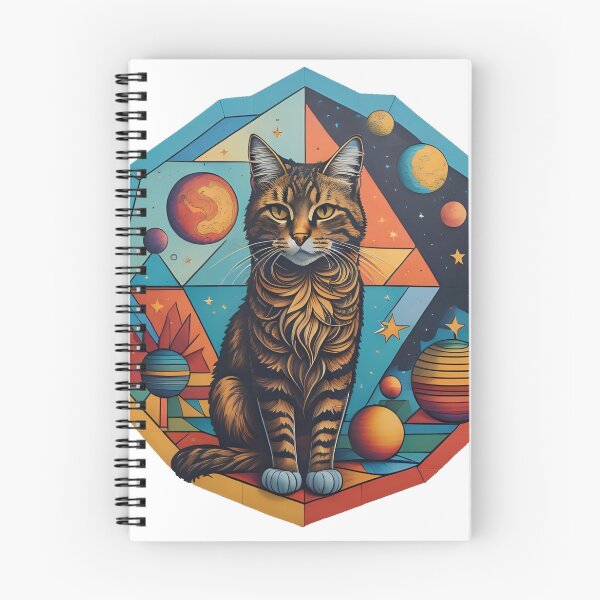 Item preview, Celestial Cat with Planets designed and sold by Qlutique.