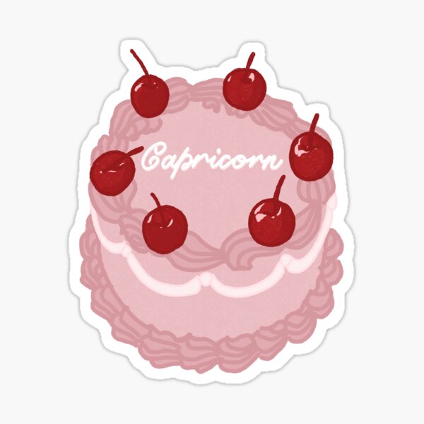 Item preview, Capricorn Vintage Cake designed and sold by art by mckenzie.