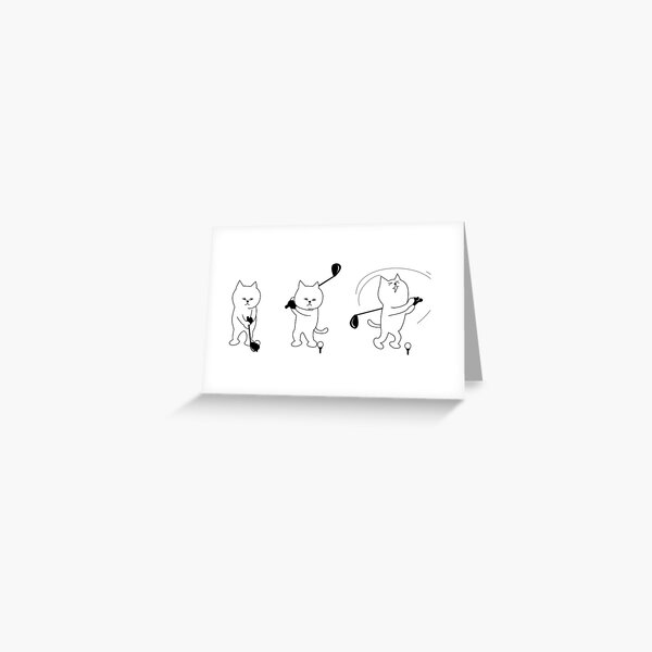 Swinging Cat Greeting Card