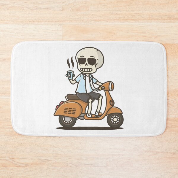 Item preview, preppy skeleton on scooter designed and sold by bukajart.