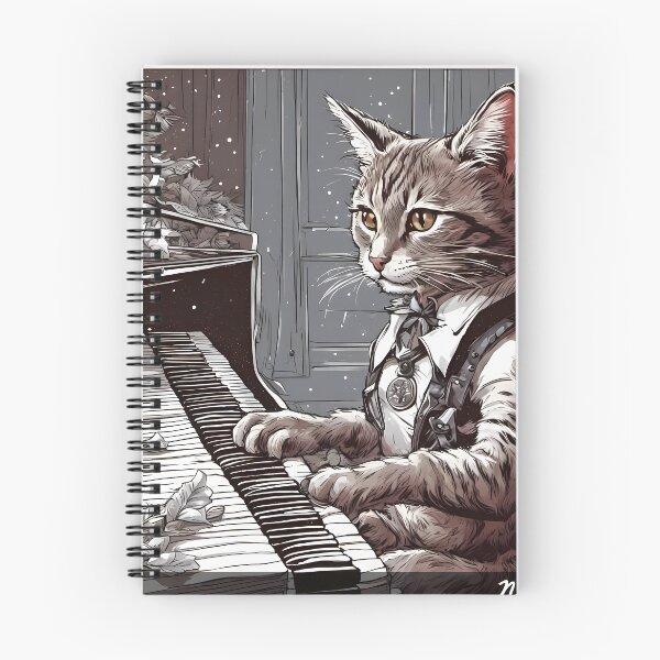Item preview, Mr. Piano Cat designed and sold by Paw's Arts.