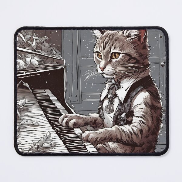 Item preview, Mr. Piano Cat designed and sold by Paw's Arts.