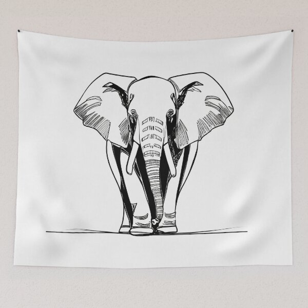 Item preview, Elephant Sketch designed and sold by dianasunandmoon.