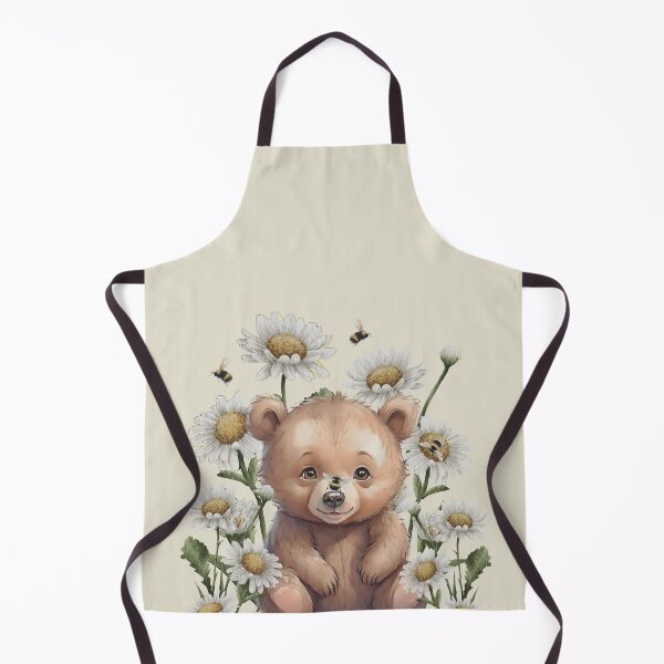 Item preview, Cute Baby Brown Bear Cub With Daisies & Bumblebees T-Shirt designed and sold by LittleGnomad.