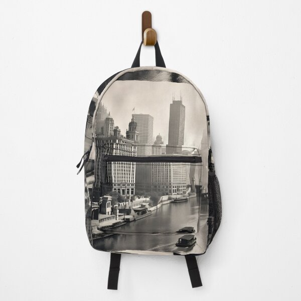 Item preview, vintage sepia photo of 1920s chicago poster designed and sold by dcrc.