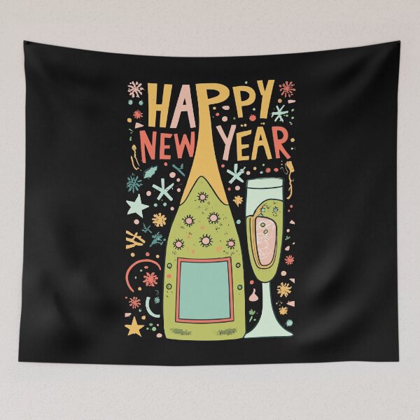 Item preview, Happy New Year designed and sold by Sketch-Shack.
